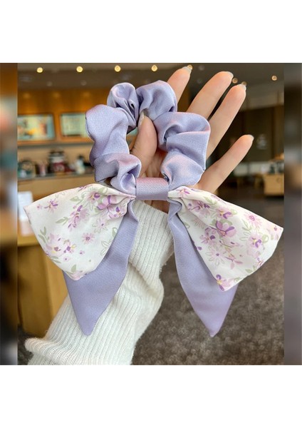 Ipek Scrunchie Elastik Saç Yay Bağları Kadın Tavşan Kulaklar Renkli Saç Bandı At Kuyruğu Tutucu Kafa Bandı Kızlar Saç Aksesuarları (Yurt Dışından) modelleri