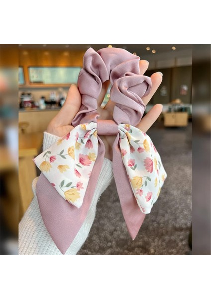 Ipek Scrunchie Elastik Saç Yay Bağları Kadın Tavşan Kulaklar Renkli Saç Bandı At Kuyruğu Tutucu Kafa Bandı Kızlar Saç Aksesuarları (Yurt Dışından) indirimleri
