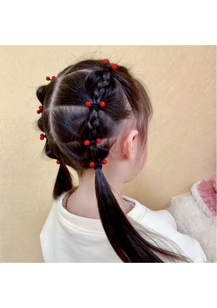 10 Adet/takım Çocuk Elastik Kauçuk Saç Bantları Kızlar Için Kırmızı Fasulye At Kuyruğu Sahipleri Saç Halat Bağları Saç Aksesuarları (Yurt Dışından) fırsatları