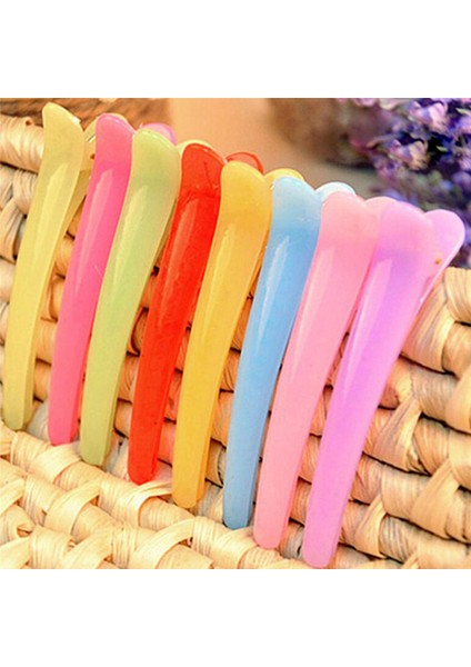 10 Adet Karışık Renkli Plastik Tek Uçlu Timsah Dişleri Saç Klipleri Yay Dıy Kızlar (Yurt Dışından)