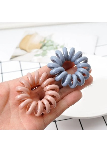 Adet 10 Renk Esneklik Telefon C Hairbands Kadın Spiral Saç Bağları Kızlar Saç Halkaları Halat Telefon Teli Saç Aksesuarları (Yurt Dışından) modelleri