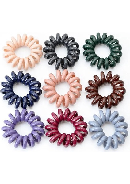 Adet 10 Renk Esneklik Telefon C Hairbands Kadın Spiral Saç Bağları Kızlar Saç Halkaları Halat Telefon Teli Saç Aksesuarları (Yurt Dışından) indirimleri