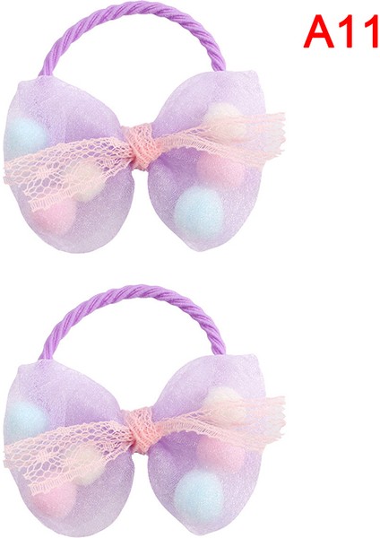 Kızlar Için 2x Yaylar Saç Kravatlar Elastik Çocuklar Saç Bantları Sahipleri Parlaklık Şapkalar (Yurt Dışından) fırsatları