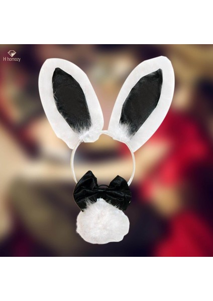 Parti Giydirme Için Kadın Kız Kostüm Seti Için Peluş Tavşan Kulakları Kafa Bandı (Yurt Dışından) fiyatları