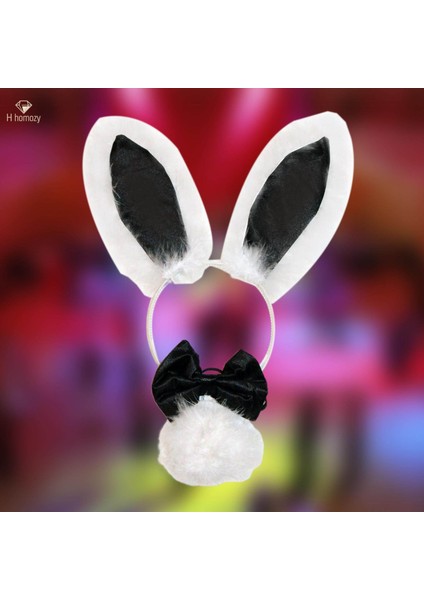 Parti Giydirme Için Kadın Kız Kostüm Seti Için Peluş Tavşan Kulakları Kafa Bandı (Yurt Dışından) modelleri