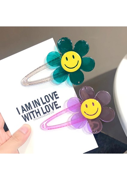 Molans Sevimli Renkli Gülümseme Çiçekler Saç Klipleri Çocuk Güzel Saç Süslemeleri Firkete Tokası Moda Saç Aksesuarları (Yurt Dışından) fırsatları