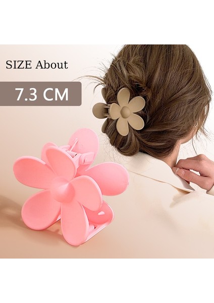 7cm Abs Malzeme Moda Çiçekler Kırılması Kolay Değil Kadın Saç Pençe Firkete Saç Tokası Şapkalar Köpekbalığı Klip Kadın Saç Aksesuarları (Yurt Dışından)