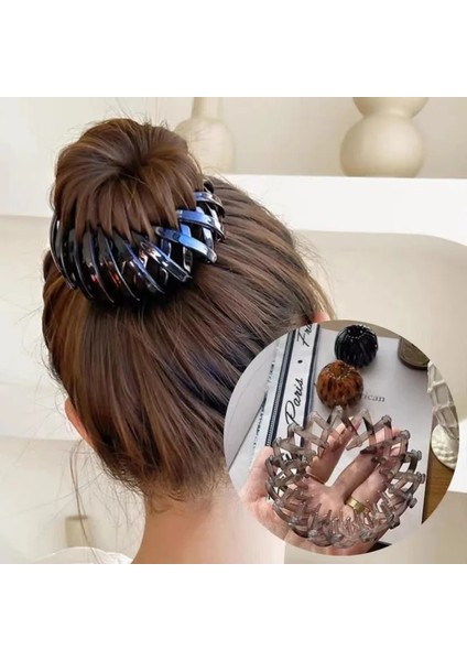 Saç Klipler Kadın At Kuyruğu Saç Halkaları Klipler Kuş Yuva Şekilli Saç Firkete Basit Sihirli Tembel Braider Aracı Kadın Saç Aksesuarları (Yurt Dışından) fırsatları