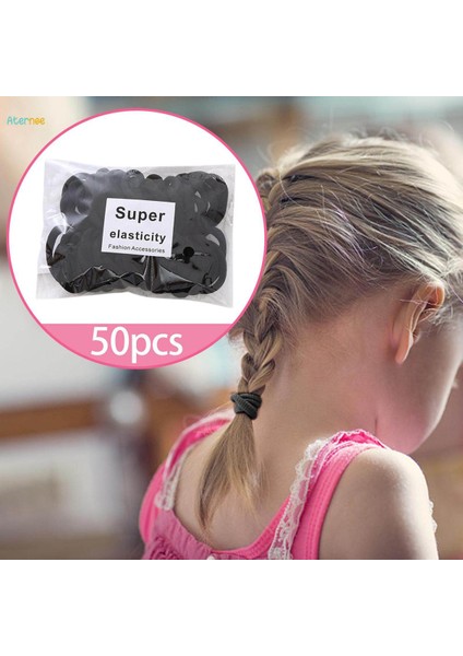 Gençler Için 50X Saç Bağları Sorunsuz Yumuşak Saç Scrunchies Çocuk Saç Aksesuarları Stil E (Yurt Dışından)