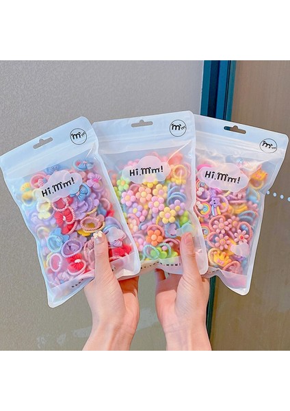 10 Adet/takım Çocuk Lastik Bant Saçlara Zarar Vermez Elastik Iyi Kız Bebek Kafa Halat Küçük Saç Cıvıltı Scrunchies Headdress (Yurt Dışından)