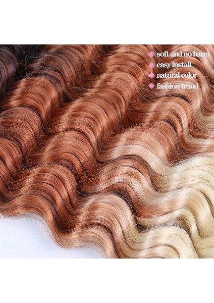 Tam Yıldız Sentetik Saç Ombre Derin Dalga Toplu Tığ Örgüler Siyah Kahverengi Pembe Gri Yeşil Mor Mavi Renk Büküm Örgü Saç (Yurt Dışından) fiyatları