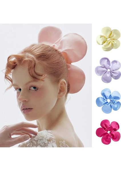 Çiçek Scrunchies At Kuyruğu Tutucu Saç Halat Büyük Boy Kalın Elastik Kabarık Saç Bağları Büyük Çiçek Şekli Saten Scrunchies El Yapımı (Yurt Dışından) fiyatları
