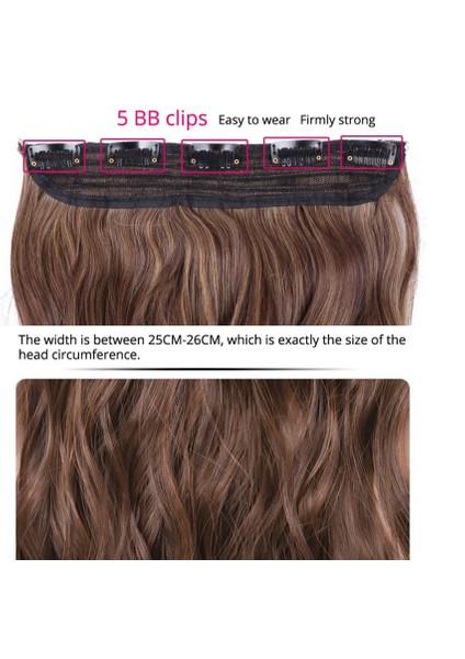 Sentetik 22 Inç Klipler Saç Uzatma Uzun Düz Sentetik Saç Uzantıları 5 Klip Ombre Siyah Kahverengi Kırmızı Gri Postiş (Yurt Dışından) modelleri