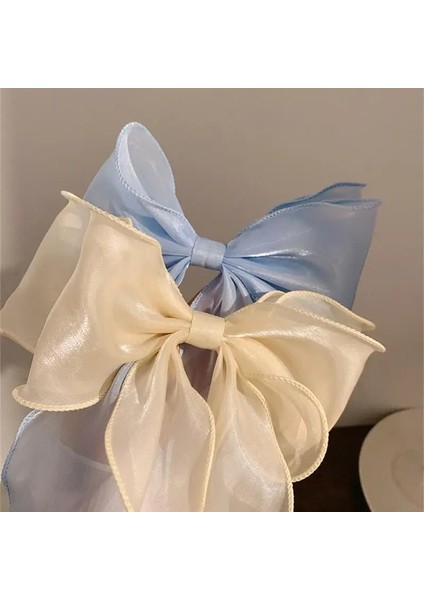 Çift Yay Firkete Parlak Şerit Saç Tokası Düz Renk Bahar Klipsi Saç Pençe Kadınlar Için Arka Kafa Saç Takı Aksesuarları (Yurt Dışından) modelleri