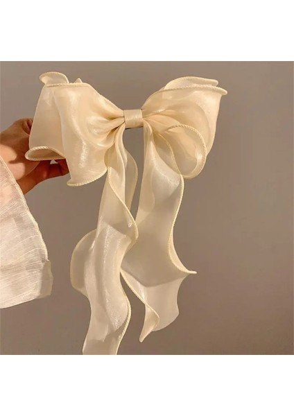 Çift Yay Firkete Parlak Şerit Saç Tokası Düz Renk Bahar Klipsi Saç Pençe Kadınlar Için Arka Kafa Saç Takı Aksesuarları (Yurt Dışından) indirimleri