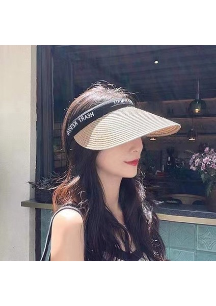 Rimiut Moda Hasır Dokuma Içi Boş Şapka Kadın Yaz Plaj Güneş Koruyucu Şapka Saç Bandı Kapaklar Yazlık Şapkalar Kadınlar Için (Yurt Dışından) fiyatları