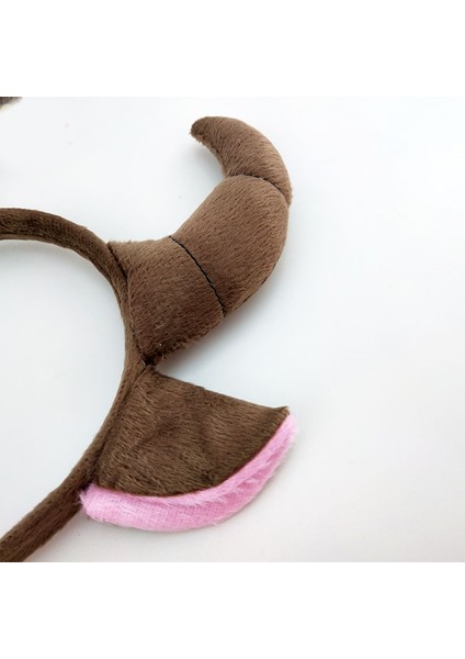 Yaratıcı Inek Sütü Boynuz Kulak Bandı Hayvan Cosplay Kostüm Saç Bandı Parti Sahne (Yurt Dışından) fiyatları