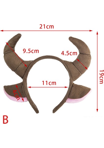 Yaratıcı Inek Sütü Boynuz Kulak Bandı Hayvan Cosplay Kostüm Saç Bandı Parti Sahne (Yurt Dışından) fırsatları