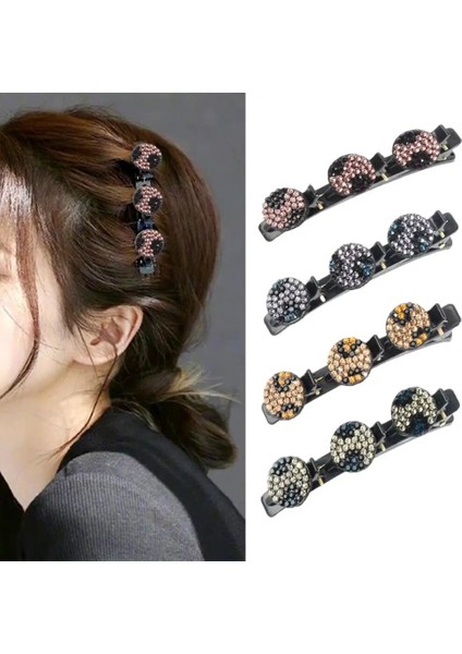 Akrilik Kristal Çiçekler Saç Tokası Firkete Kadın Kızlar Için Rhinestones Patlama Yan Tokalarım Örgü Şapkalar Saç Aksesuarları (Yurt Dışından)