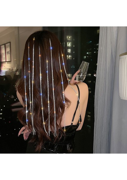 Kadınlar Için Tam Taklidi Uzun Püskül Kristal Saç Tokası Düğün Parti Saç Klipleri (Yurt Dışından) fırsatları