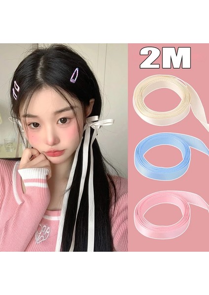 Tatlı Kızlar Tokası Saç Tokası Çok Katmanlı Örgüler Şerit Yay Şerit Saç Tokası Kadınlar Için Kore Başlığı Kızlar Saç Aksesuarları (Yurt Dışından)