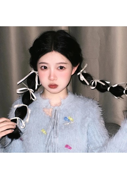 Tatlı Kızlar Tokası Saç Tokası Çok Katmanlı Örgüler Şerit Yay Şerit Saç Tokası Kadınlar Için Kore Başlığı Kızlar Saç Aksesuarları (Yurt Dışından) fırsatları