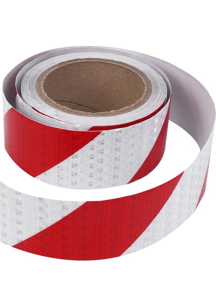 10M X 5Cm Emniyet Uyarı Bandı Reflektif Bant Kendinden Yapışkanlı Bant Reflektif Şerit Trafik Yansıtıcı Çıkartmalar Renk: Kırmızı + Beyaz (Yurt Dışından)