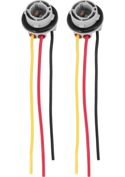 2 Adet 1157 Bay15D Lamba Tutucu Ampuller P21/5W Adaptör Tabanı Soketli Konnektör Plastik Araba Aksesuarları Fren Lambası (Yurt Dışından)
