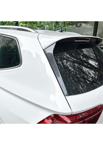 Vw Tiguan Için Mk2 R-Line 2017-2023 Karbon Fiber Desen Araba Arka Pencere Spoiler Yan Kanat Kapak Trim Araba Aksesuarları (Yurt Dışından)