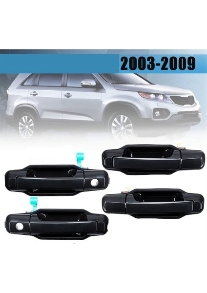 2 Adet Ön Sol + Ön Sağ Dış Kapı Kolu Kia Sorento 2003-2009 826503E021/826603E021/836503E01 (Yurt Dışından)