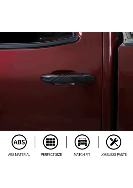 Dış Kapı Kolu Trim Dış Aksesuarları Chevy Silverado Gmc Sierra 2014-2020, Abs Karbon Fiber Kapakları (Yurt Dışından) modelleri