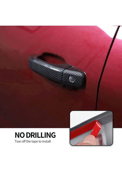 Dış Kapı Kolu Trim Dış Aksesuarları Chevy Silverado Gmc Sierra 2014-2020, Abs Karbon Fiber Kapakları (Yurt Dışından) fırsatları