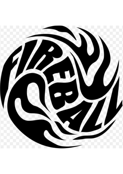 Fıre Ball Sticker (Oto-Motor-Laptop-Duvar-Dekor) 10 x 10 cm