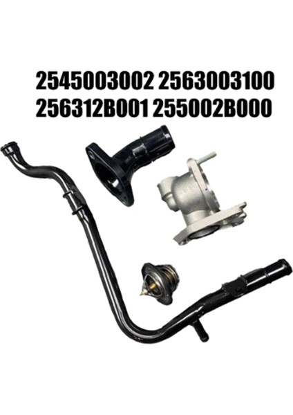 Hyundai I10 I20 2007-2020 Için Termostat Muhafazası Ve Soğutma Borusu Kiti 2545003002 2563003100 256312B001 255002B000 (Yurt Dışından)