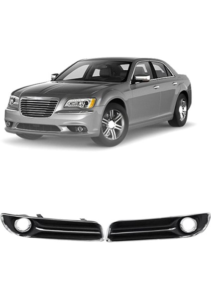 Sol Ön Tampon Sis Aydınlatma Koruması Krom 68127946Ab 68127947Ab Chrysler 300 2011-2014 Için Sis Lambası Çerçeve Trim (Yurt Dışından)