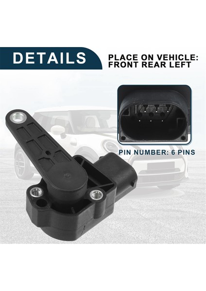 Mini Cooper R56 R55 R57 Için Hava Süspansiyonlu Sürüş Yüksekliği Seviye Sensörü 37146886156 37146772847 37146778842 37146785209 (Yurt Dışından)