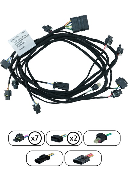 Mercedes W222 Arka Park Sensör Tesisatı A2225406931