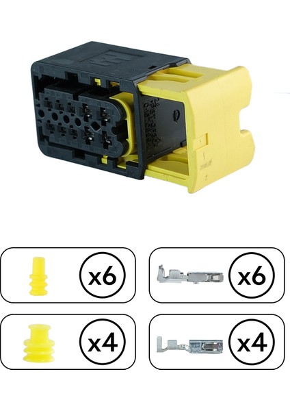 TE/Amp Soket 10 Pin Kablosuz
