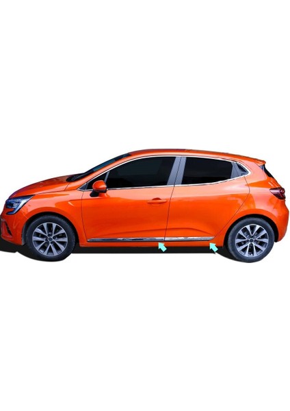Renault Clio-5 Uyumlu Yan Kapı Çıtası Krom 4 Parça 2019 Ve Sonrası Modeller İçin