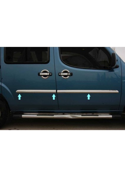 Yan Kapı Çıtası Krom 4 Parça Doblo-1 Panel Van LAV 2000-2006 Arası Modeller İçin modelleri