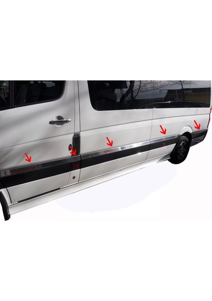 Yan Kapı Çıtası Orta Şase Krom 10 Parça Sprinter Van 2006-2018 Arası Modeller Için fiyatları