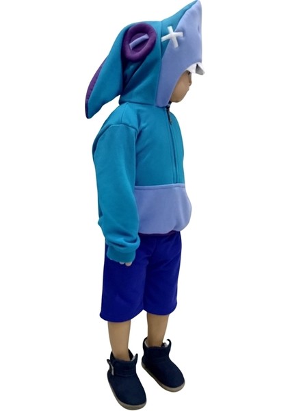 Kapüşonlu Cosplay Leon Shark Kostümü