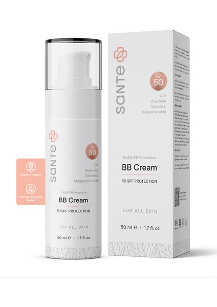 Cilt Tonu Eşitleyici ve Leke Karşıtı Cilt Tonuna Uyum Sağlayan BB Krem SPF 50+ 50 ML