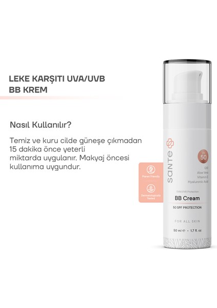 Cilt Tonu Eşitleyici ve Leke Karşıtı Cilt Tonuna Uyum Sağlayan BB Krem SPF 50+ 50 ML indirimleri