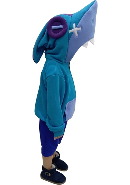Kapüşonlu Cosplay Leon Shark Kostümü