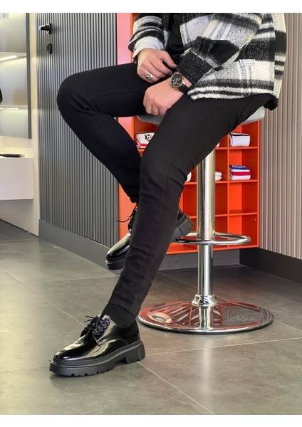 LFR-1003 Acma Merdane Ayakkabı Siyah