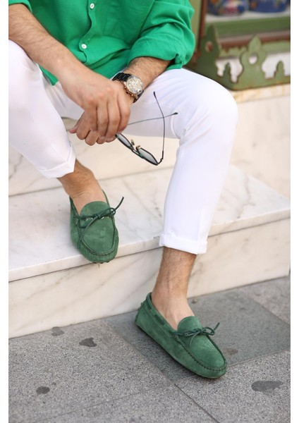 Serhat Özköroğlu-Yeşil Süet Ayakkabı Yeşil Süet