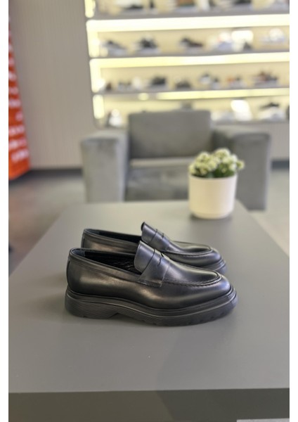 LFR-9069-1 Derı Merdane Ayakkabı Siyah