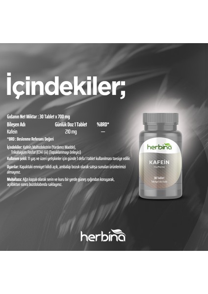 Kafein 210 Mg 30 Tablet