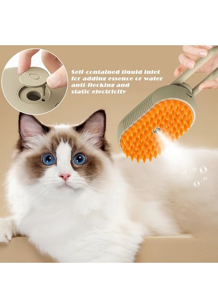 Buharlı Kedi Fırça 3 In 1 Elektrikli Sprey Köpek Saç Fırçaları Yumuşak Silikon Pet Epilasyon Fırçaları Evcil Hayvan Bakım Masaj Taraklar (Yurt Dışından) fiyatları